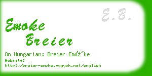 emoke breier business card